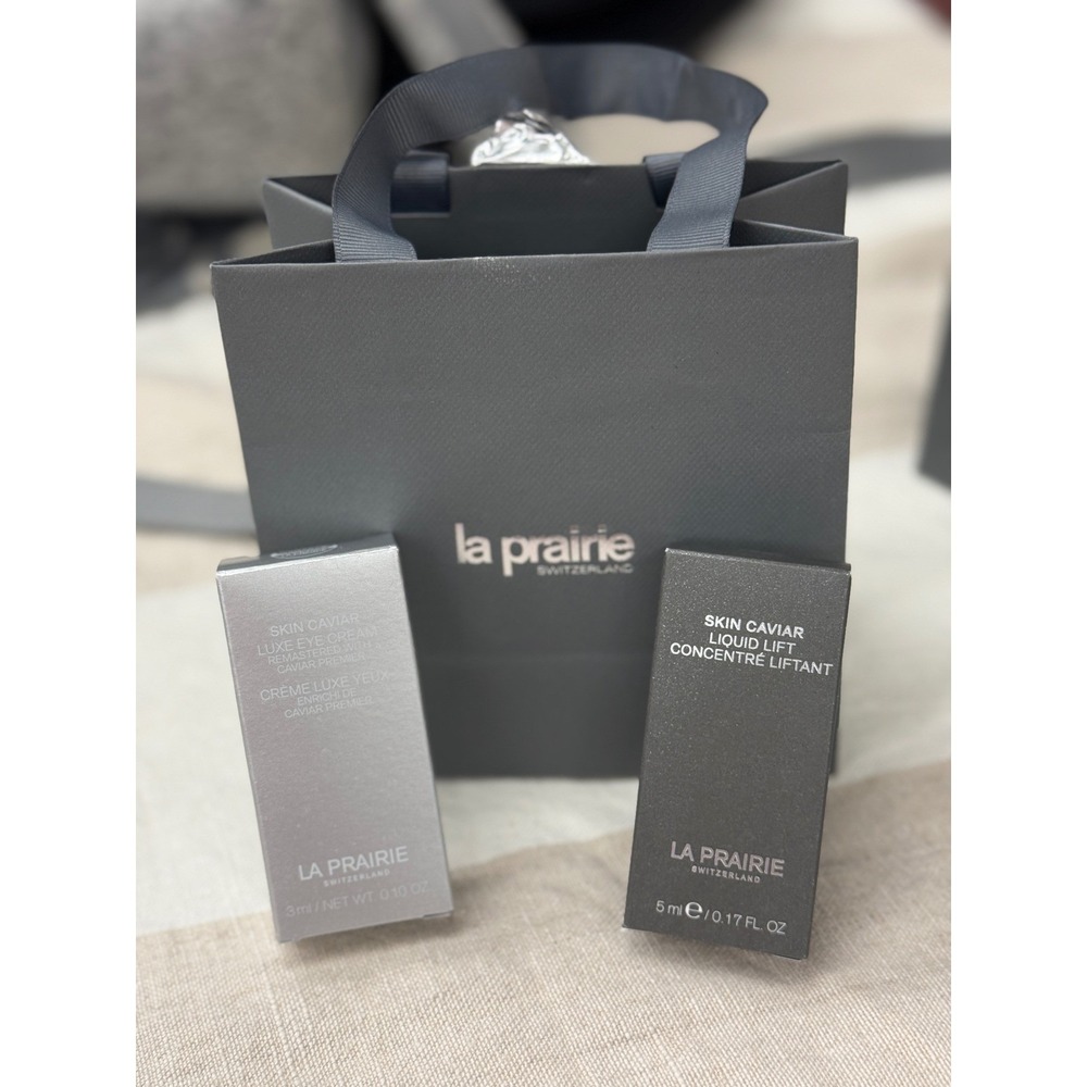 La Prairie Skin Caviar Duo of Luxe Eye Cream + Liquid Lift Serum Sample Size NWB
